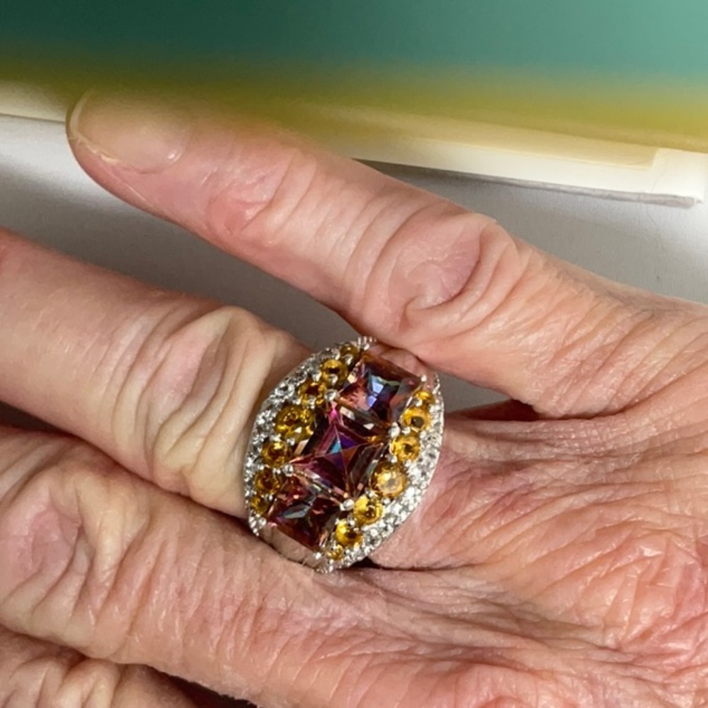 Amazing, Sparkly Solid Sterling Silver And Gemsto… - image 5